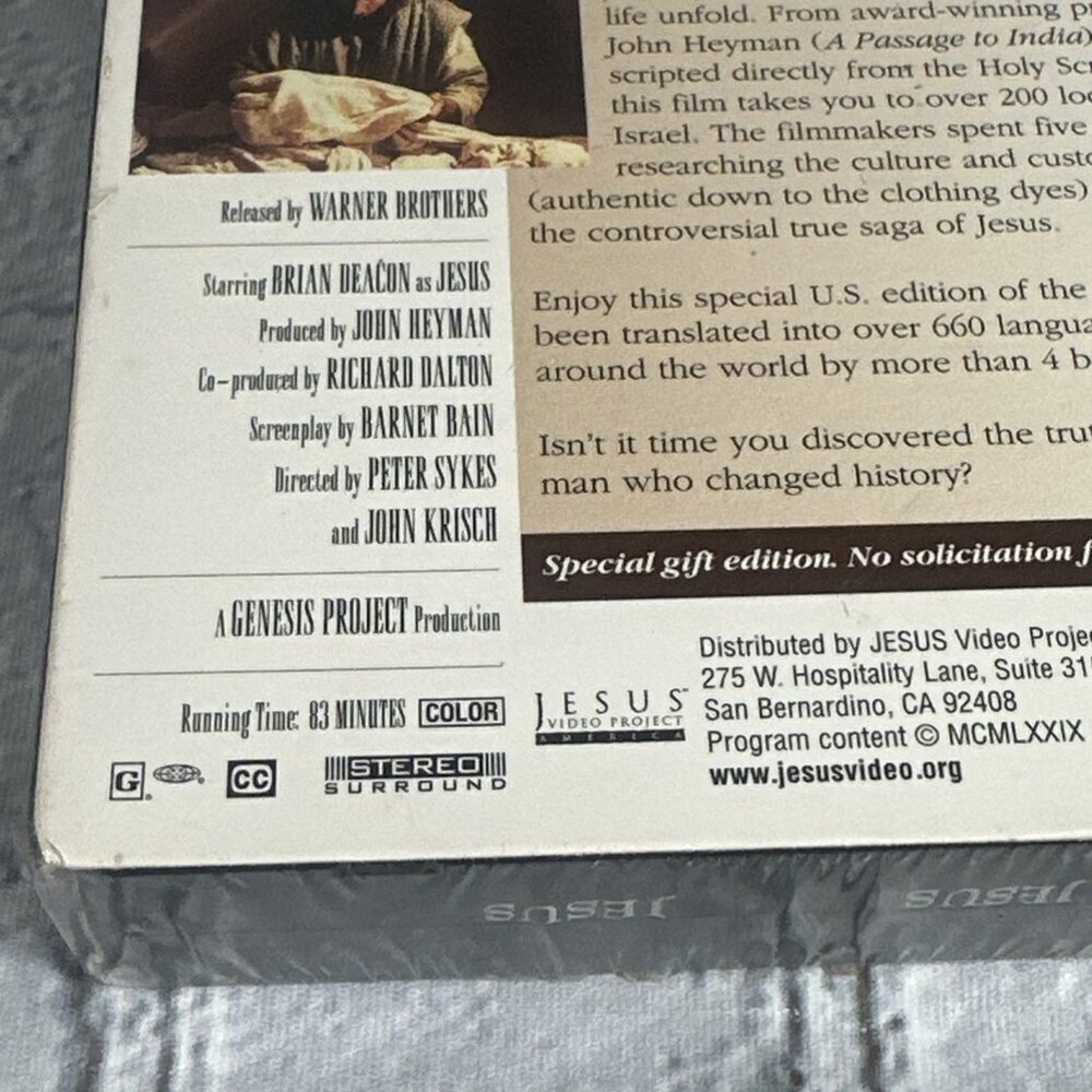 Jesus VHS Movie 9-11 Remembrance Edition Warner Brother FDNY Spanish & English - Picture 6 of 7